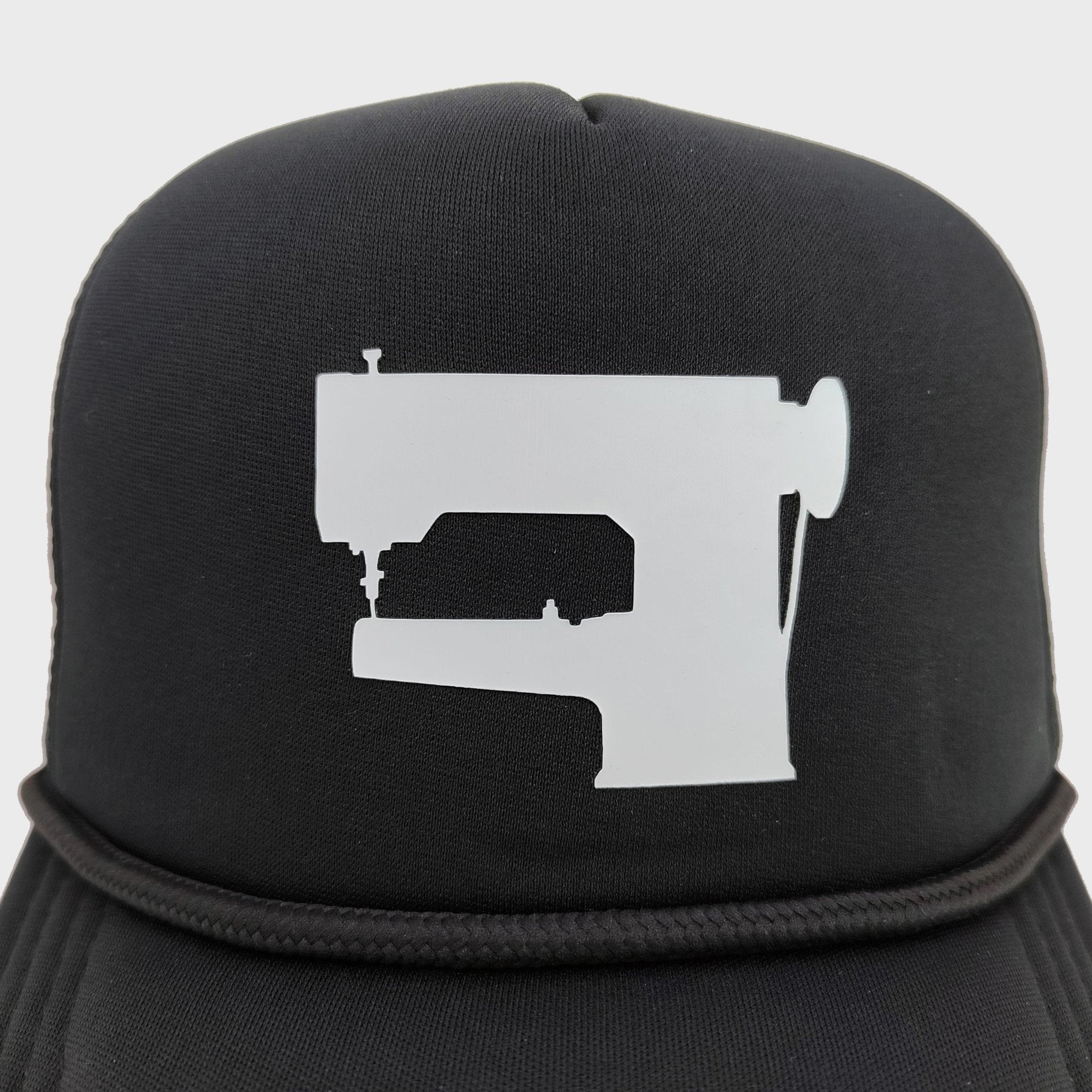 Sewing Machine Trucker Cap in Black - Vlieger & Vandam
