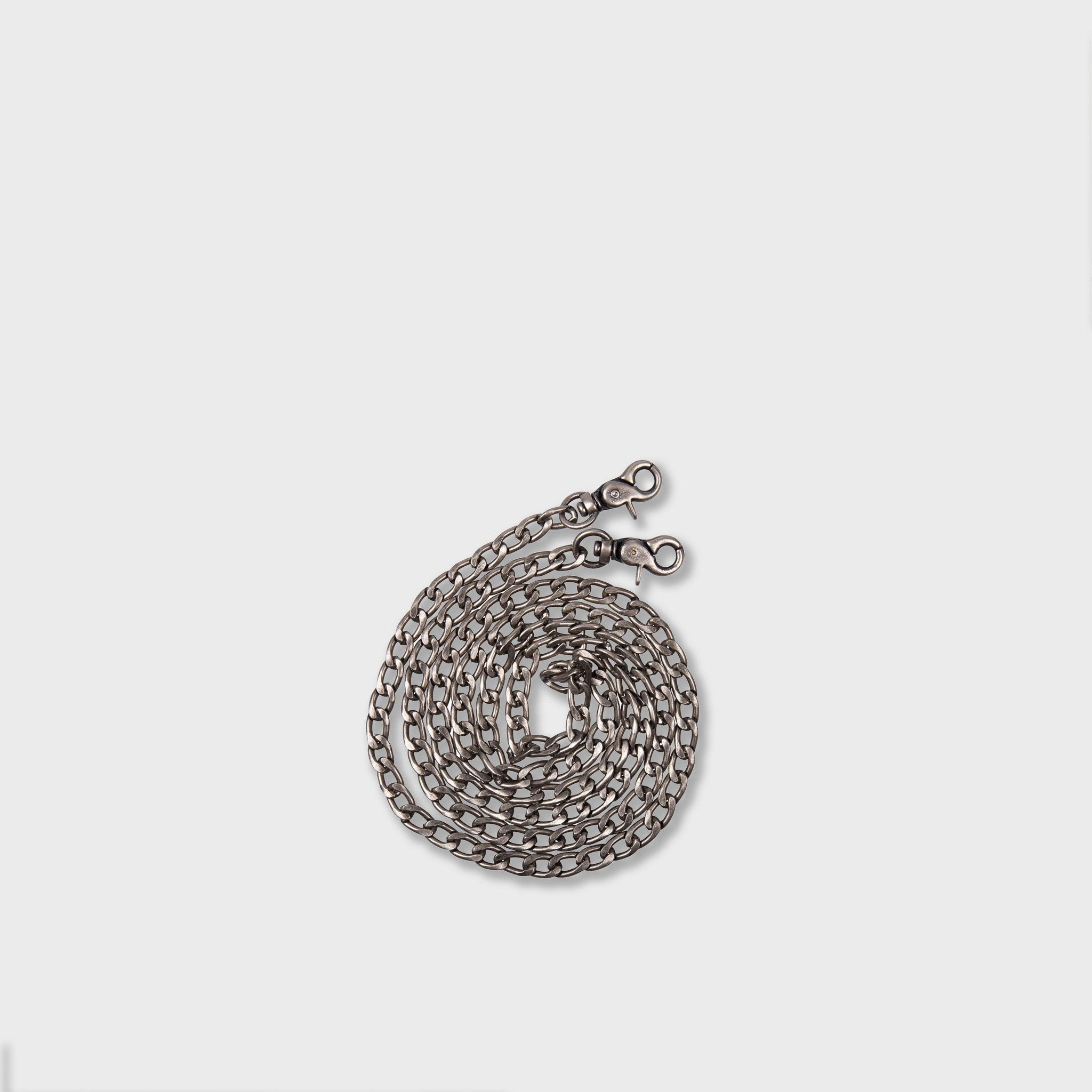 SilverandGold  SGGM × Verginia Strap Moc Chain Shoulder Strap in Antique Silver | Vlieger & Vandam