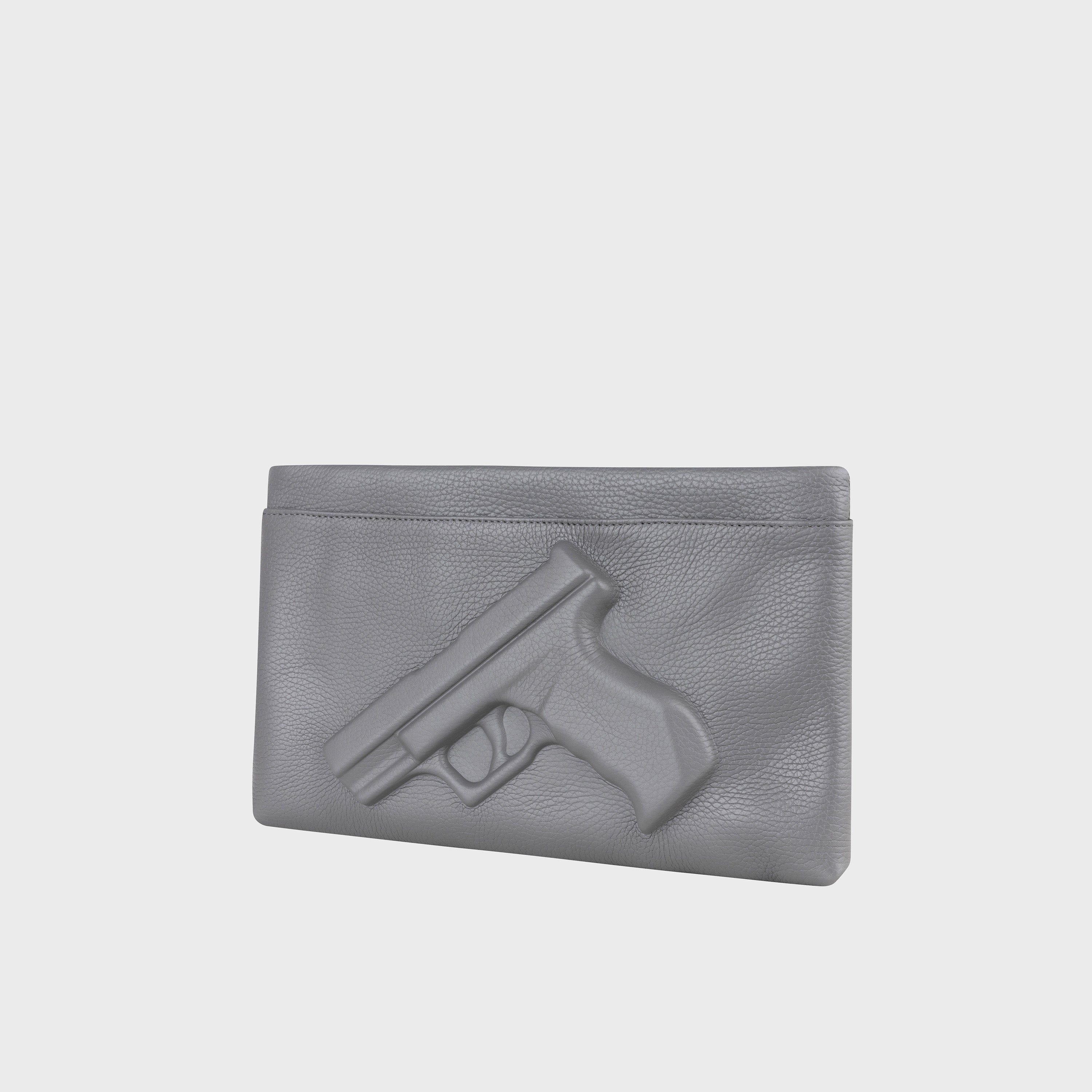 Grey discount clutch bag