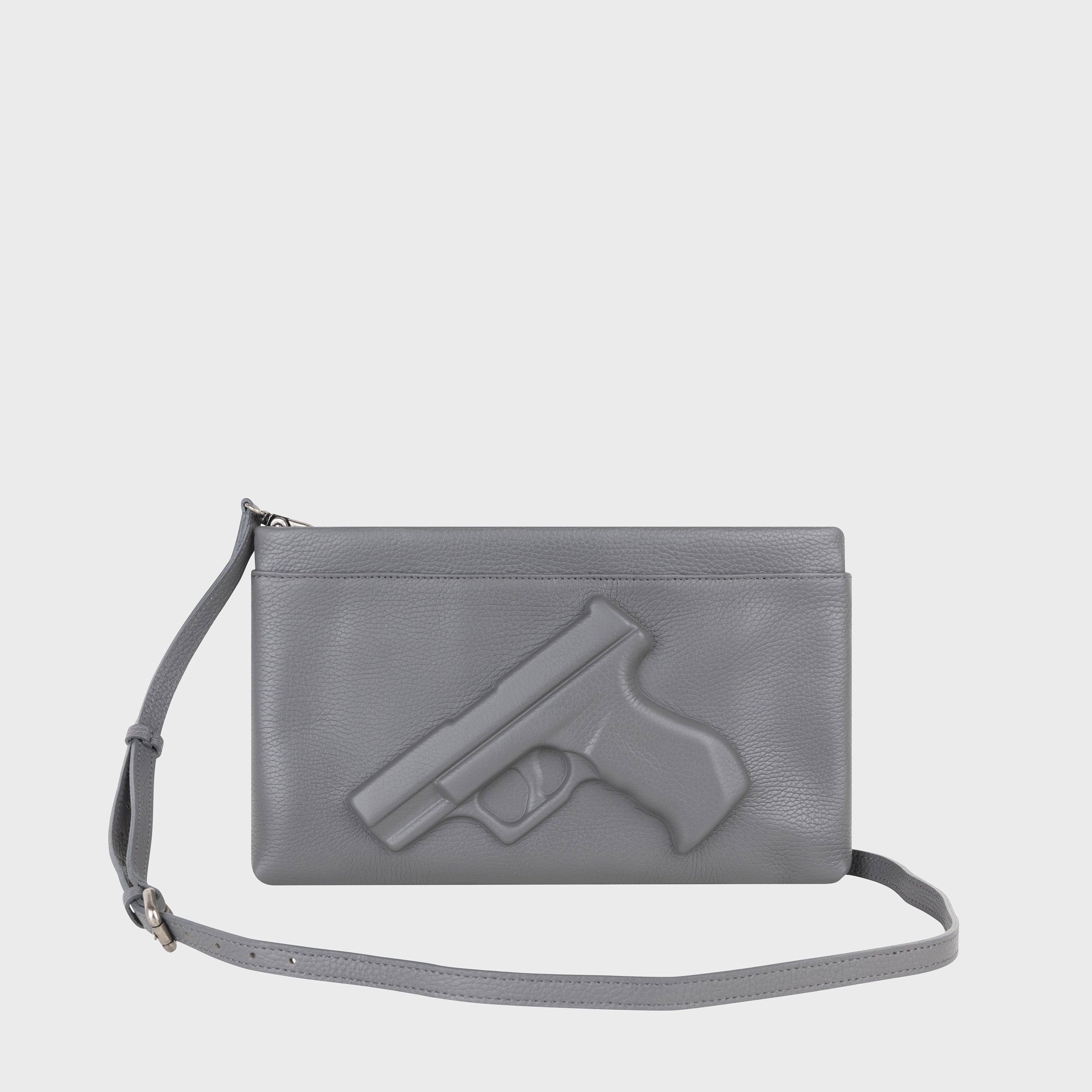Vlieger & Vandam - Gun Camera Bag Black, embossed leather gun bag