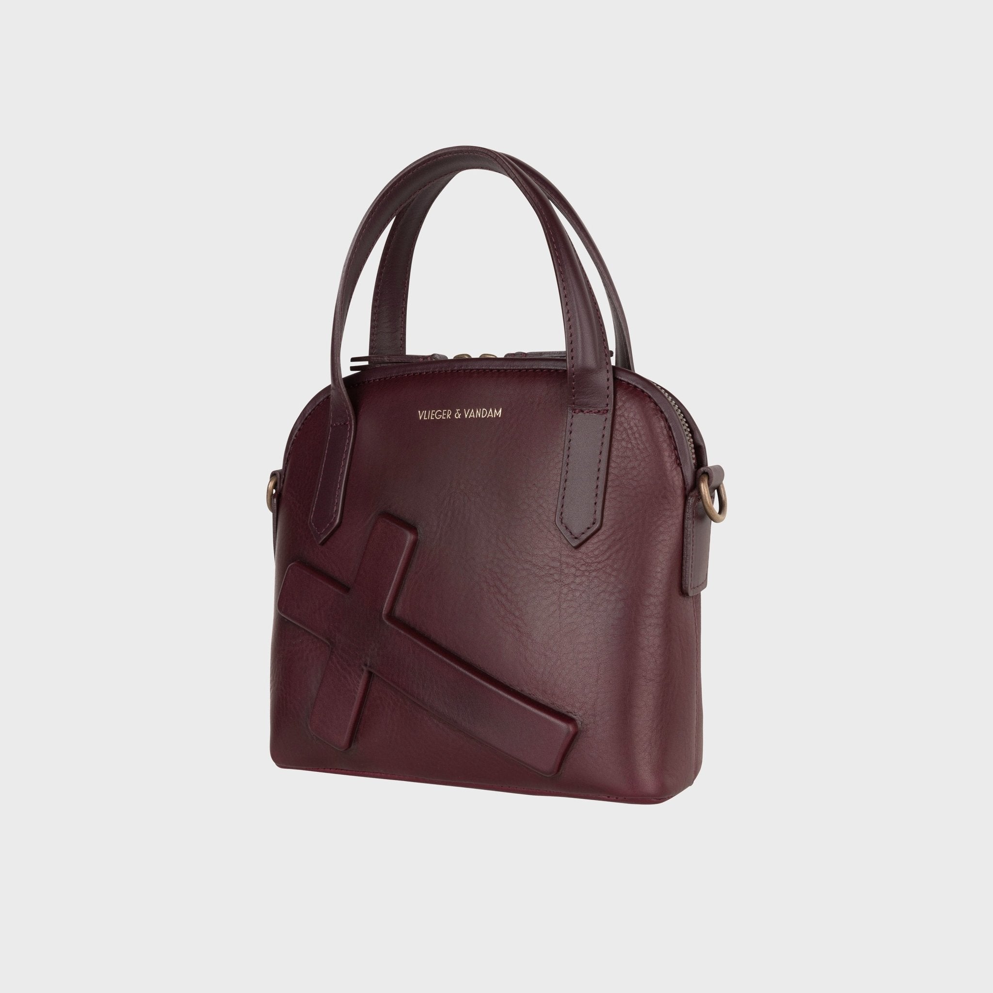 Soft Mini Crucifix in Burgundy | Vlieger & Vandam