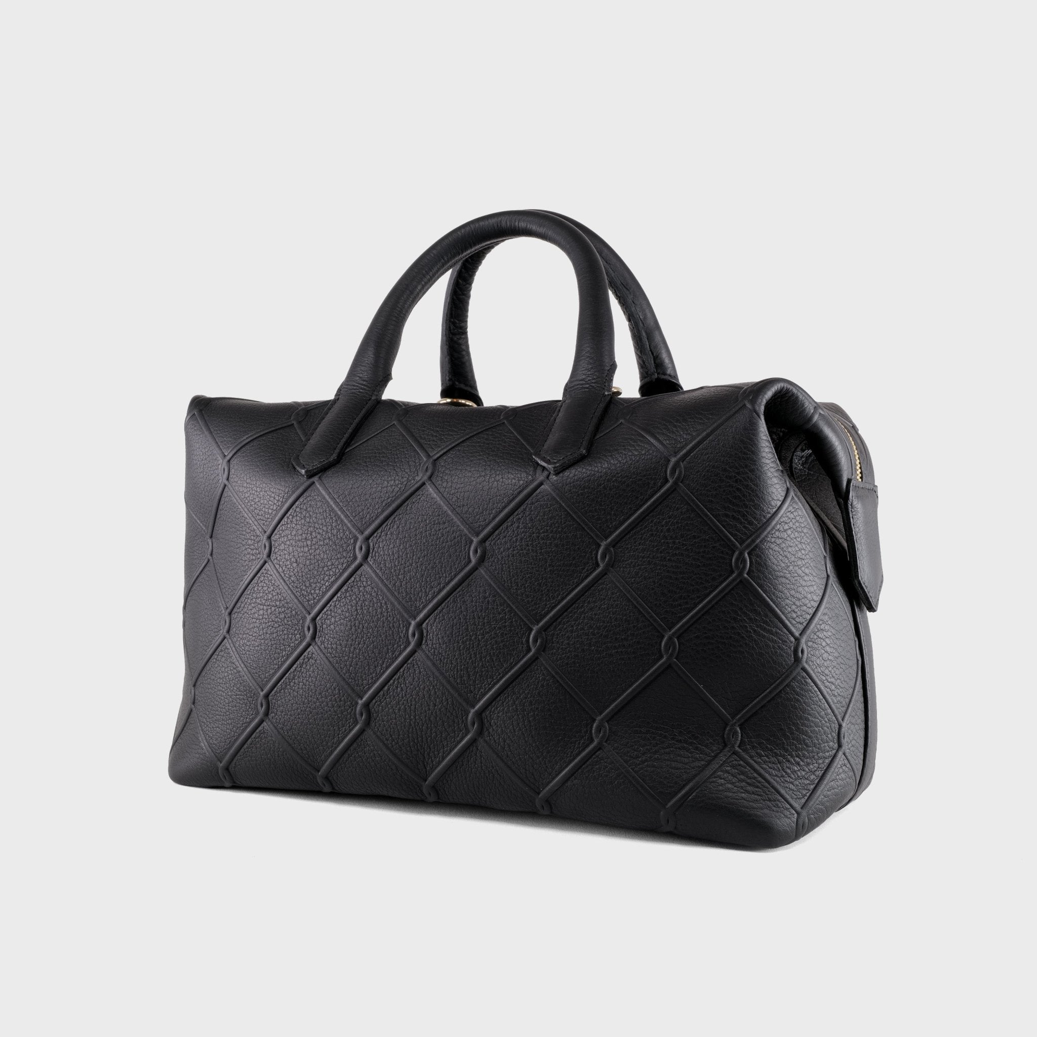 Tres 黒本革バッグ　海外ガール　ヴィンテージ　パリ　パディントン Day Tripper Fence in Black | Vlieger & Vandam